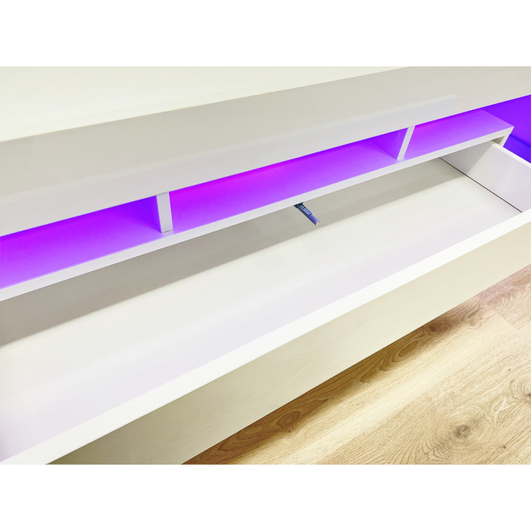 Dothan 1.6m LED Entertainment Unit - White