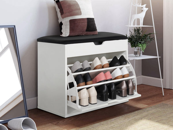 Hawea Wooden Shoe Rack 3 Layer - White