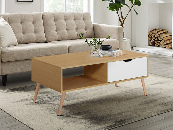 Riley Wooden Coffee Table - Oak