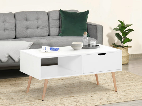 Riley Wooden Coffee Table - White