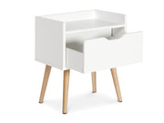 Tomi Bedside Table - White