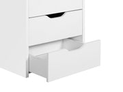 Theo Wooden Bedside Table with Drawer - White