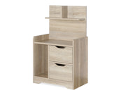 Finn Bedside Table with Shelves - Maple