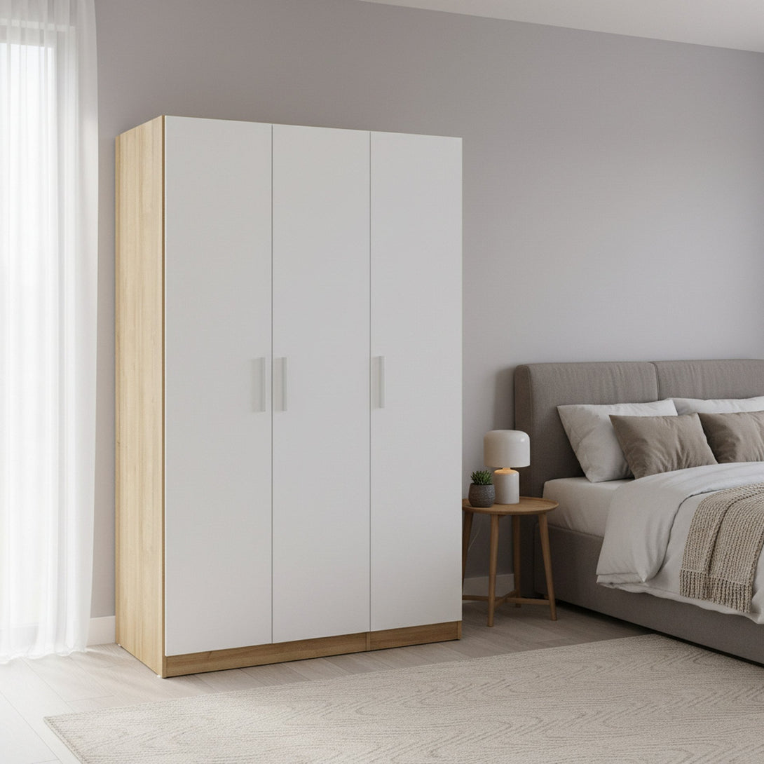 Makalu Wardrobe 3 Door Storage Shelves - Oak