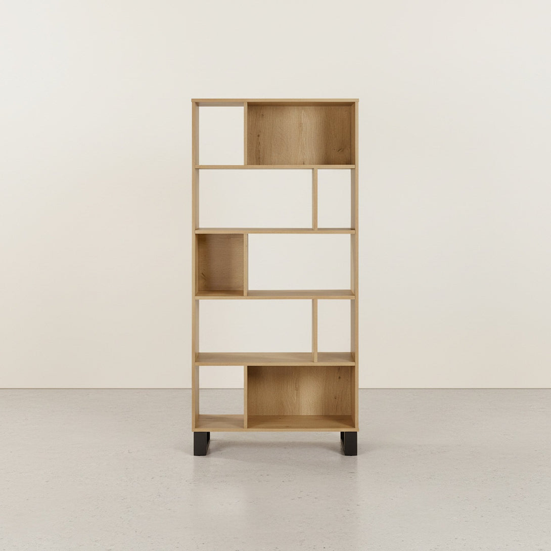 Frohna Bookshelf Display Shelf Bookcase Stand Rack - Oak