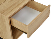 Frohna Wooden Bedside Table Nightstand - Oak