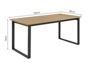 Frohna Dining Table Rectangle 160 x 80cm - Oak
