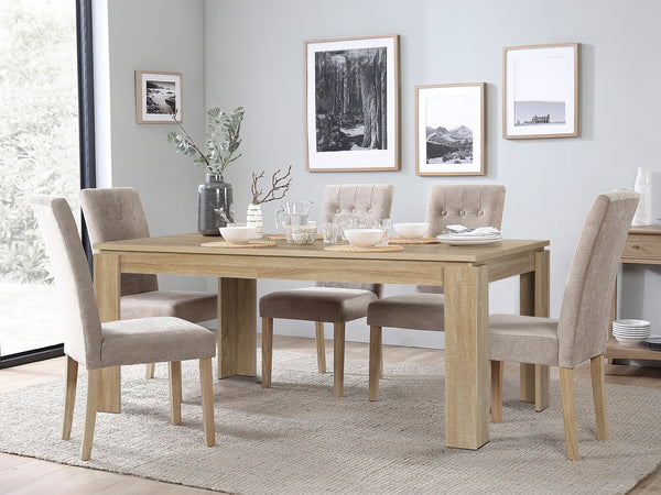 Azar Dining Table Rectangle 180 X 90cm - Natural