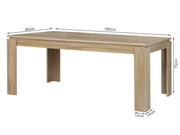 Azar Dining Table Rectangle 180 X 90cm - Natural