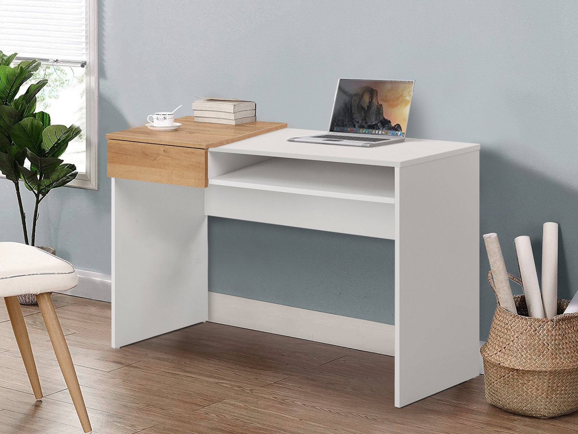 110cm Computer Table Archie 110cm Computer Desk - White