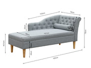 Florence Chaise Lounge Sofa - Grey