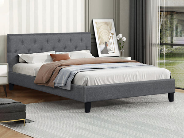 Blane Double Bed - Dark Grey