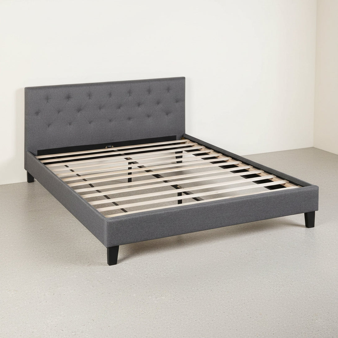Blane Queen Bed Frame - Dark Grey