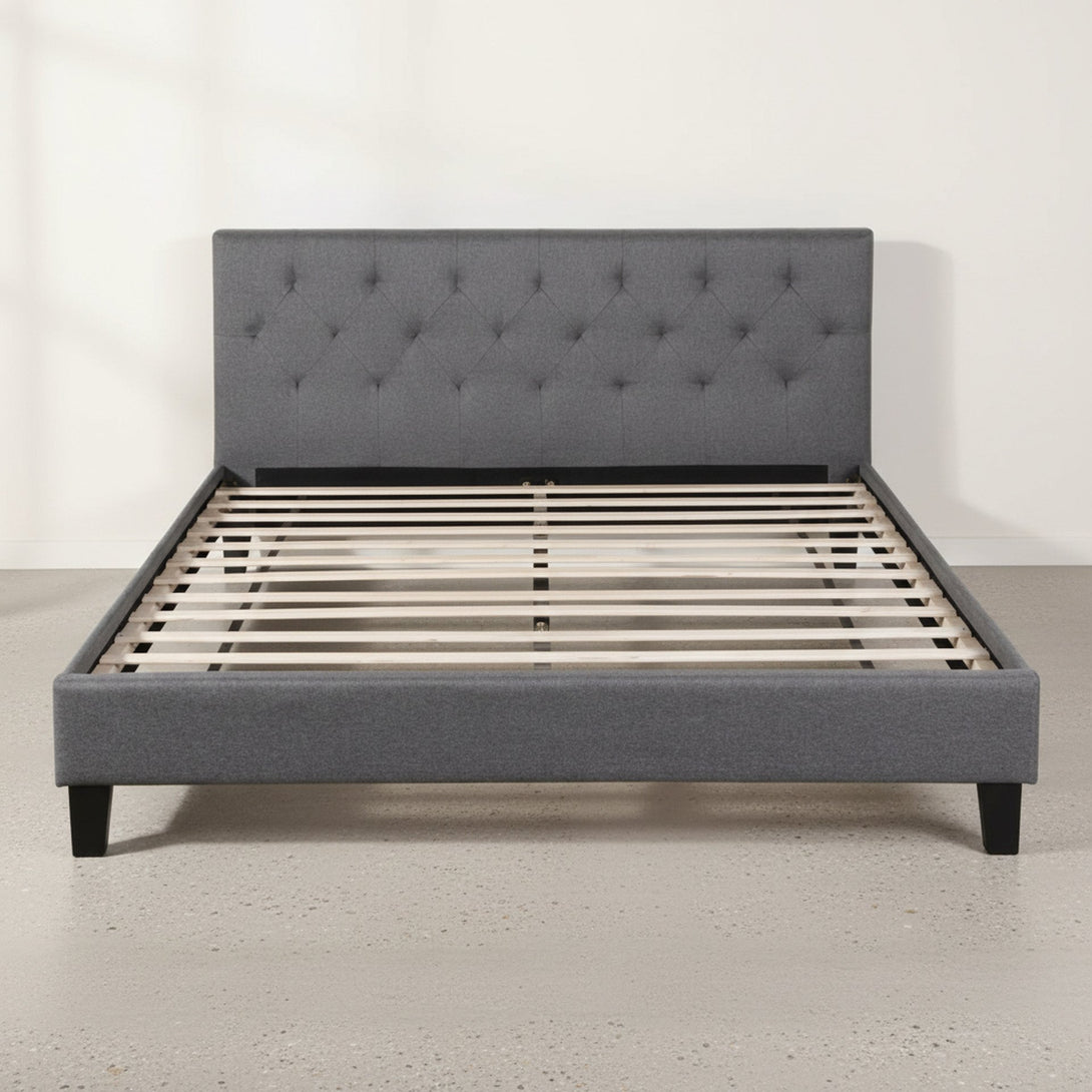Blane Queen Bed Frame - Dark Grey