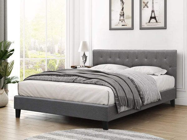 Blane King Bed - Dark Grey