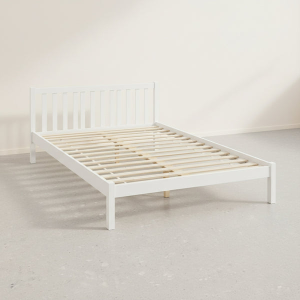 Baker Queen Wooden Bed Frame - White