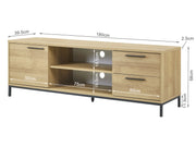 Kaden 1.8m Entertainment Unit - Oak