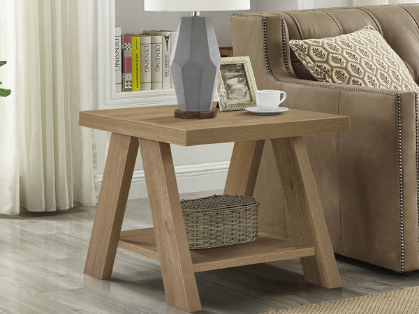 Tommie Square Coffee Table Side Table - Oak