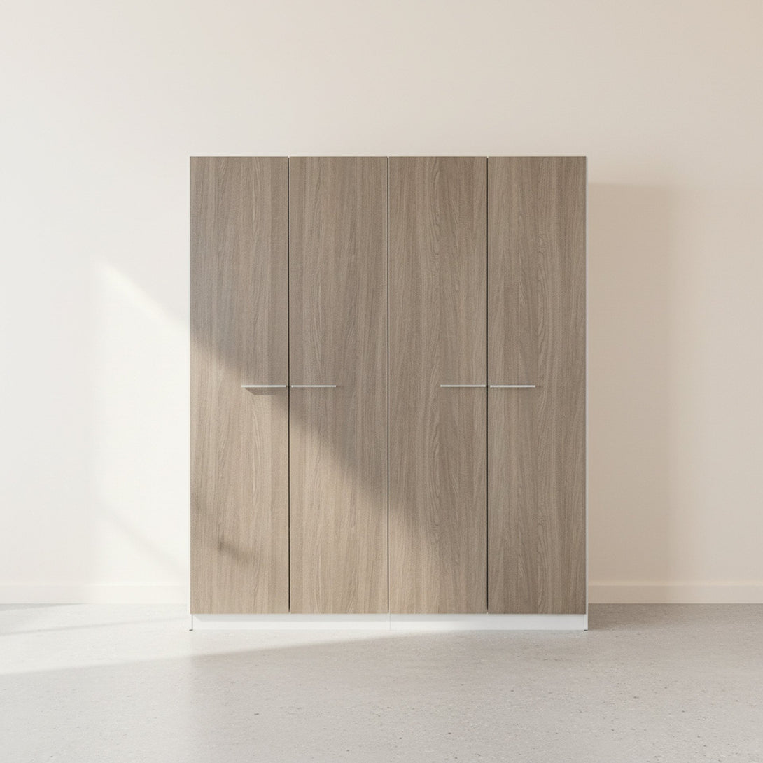 Waipoua Wooden Wardrobe - Grey Oak