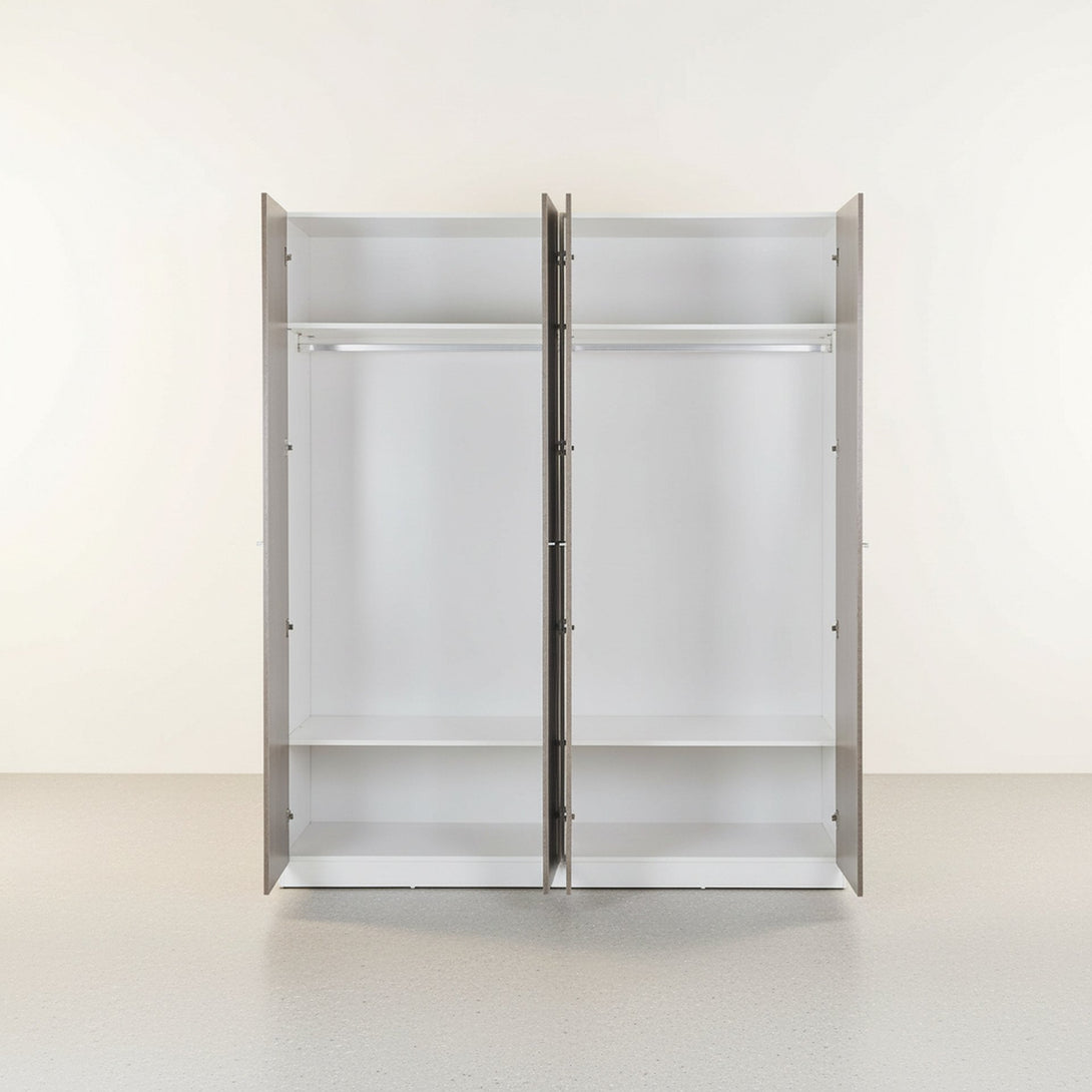 Waipoua Wooden Wardrobe - Grey Oak