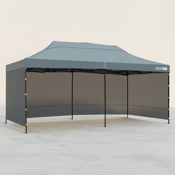 Toughout Breeze Gazebo with 3 Side Walls 3x6m - Grey