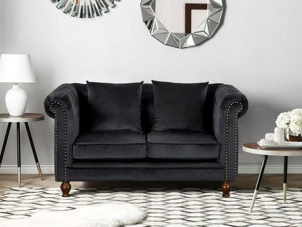 VAGAS 2 Seater Sofa - BLACK