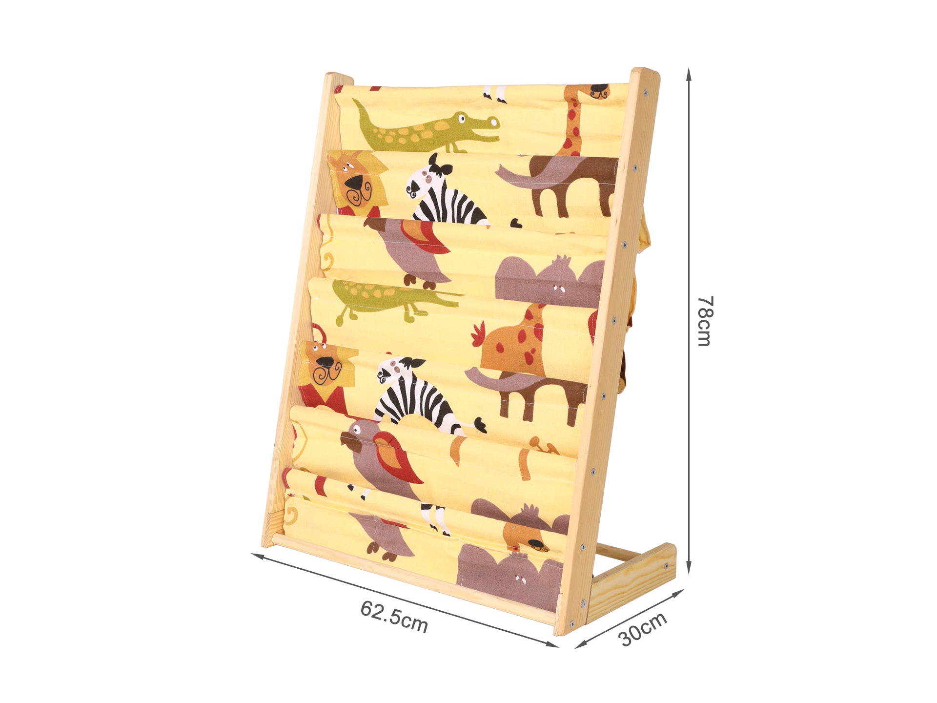 Mapam Wooden Slim Kids Bookcase - Pattern