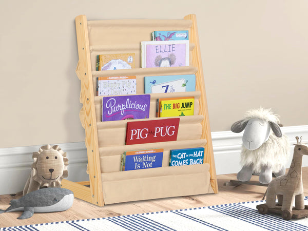 Mapam Wooden Slim Kids Bookcase - Oak