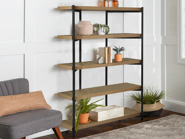 Rukwa Wooden Bookshelf 160cm - Oak