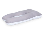 Pregnancy Maternity U-Shape Pillow - Grey + White