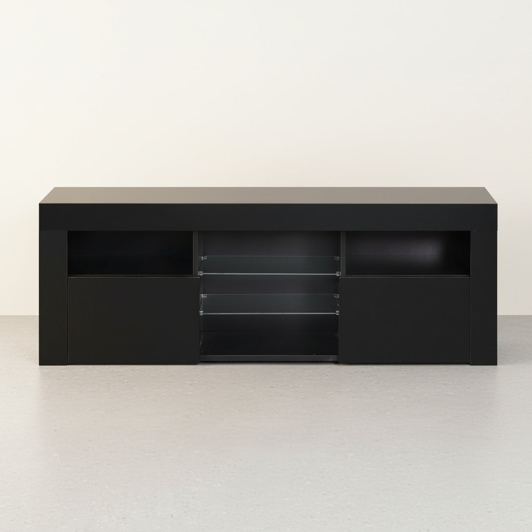 Atka 1.45m LED Entertainment Unit - Black