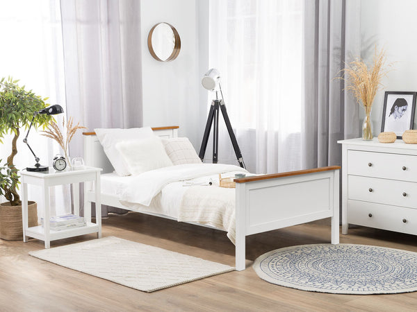 Kamet Single Wooden Bed Frame - White