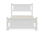 DAVRAZ Single Wooden Bed Frame - WHITE