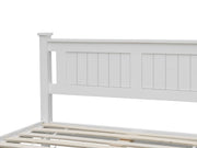 DAVRAZ King Single Wooden Bed Frame - WHITE