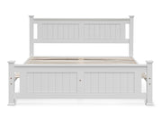 Davraz Queen Wooden Bed Frame - White