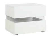 Zion LED Bedside Table - White