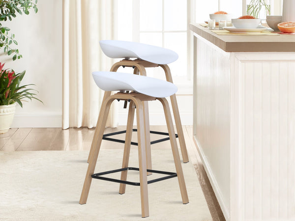 Kai Bar Stool Metal Barstool 65cm - White