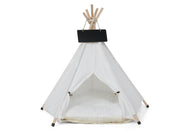 Pet Teepee Tent Pet Bed - White