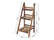 Balaton Ladder Planter Stand 40cm - Rustic Brown