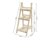 Balaton Ladder Planter Stand 40cm - Oak