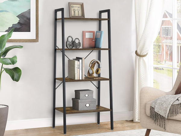 Roan 4 Tier Ladder Shelf - Black