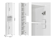 Orotu Bathroom Tower Cabinet Storage - White
