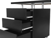 Karter Computer Desk with Drawers - Black