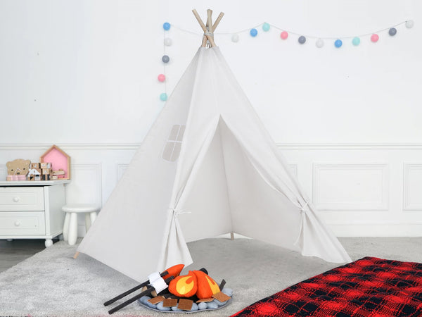 Leni Kids Teepee Kid Play Tent - White