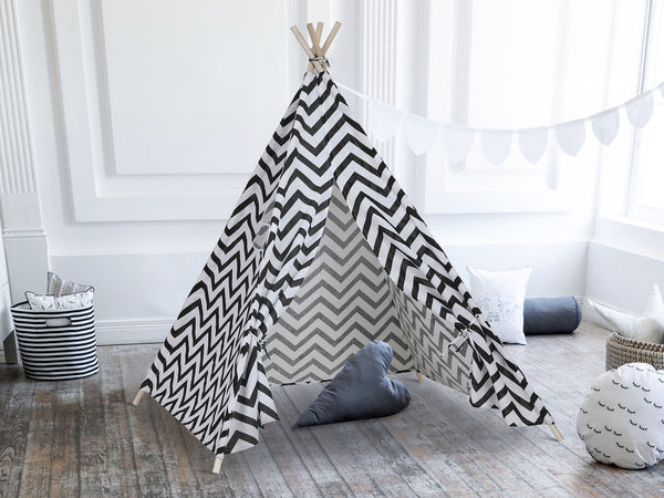 Leni Kids Teepee Kid Play Tent - Wavy Patten