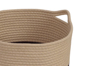 Cotton Rope Basket - Beige + Black