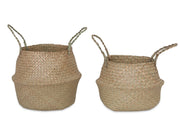 Seagrass Woven Basket Belly Basket - Set of 2 - S/M