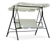 Outdoor 3 Seater Swing Chair - White