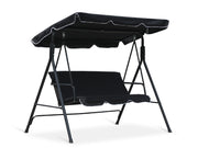 Outdoor 3 Seater Swing Chair - Black