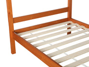 Maroon Single Wooden Bunk Bed Frame - Oak